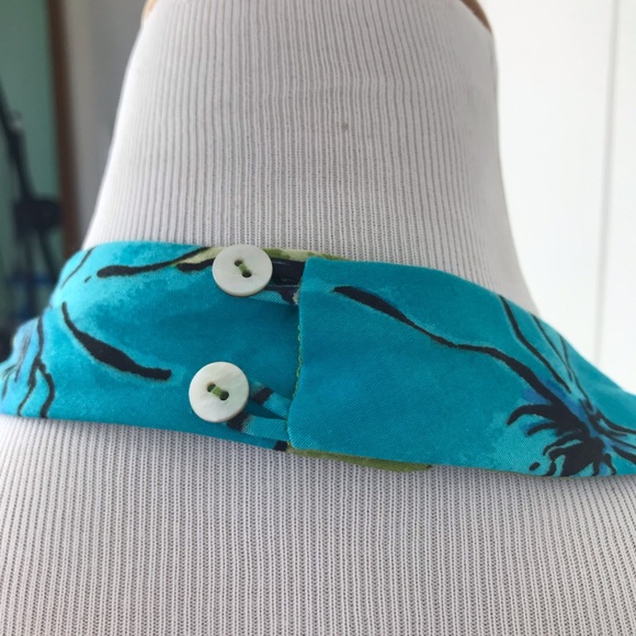 Gorgeous Ombre Turquoise, Blue And Green Floral Halter Dress - Picture 5 of 14